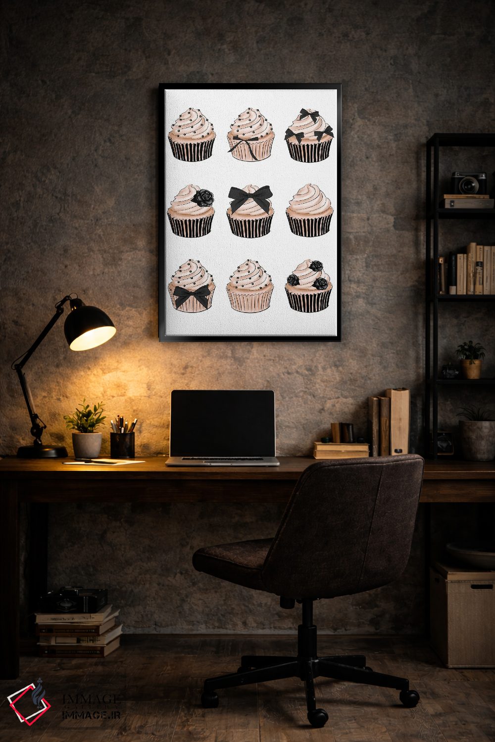 تابلو دکوراتیو کاپ کیک ها اثر لالانا آرتس - D6B