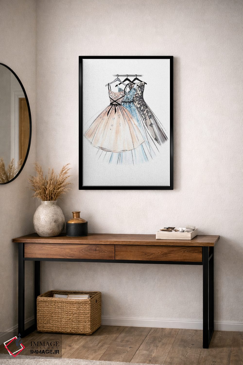 تابلو دکوراتیو پیراهن های مجلسی اثر لالانا آرتس - D4B