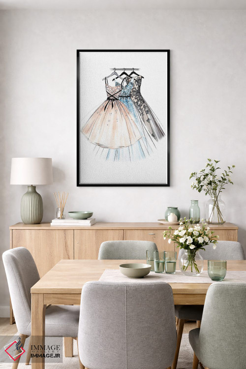 تابلو دکوراتیو پیراهن های مجلسی اثر لالانا آرتس - D6B