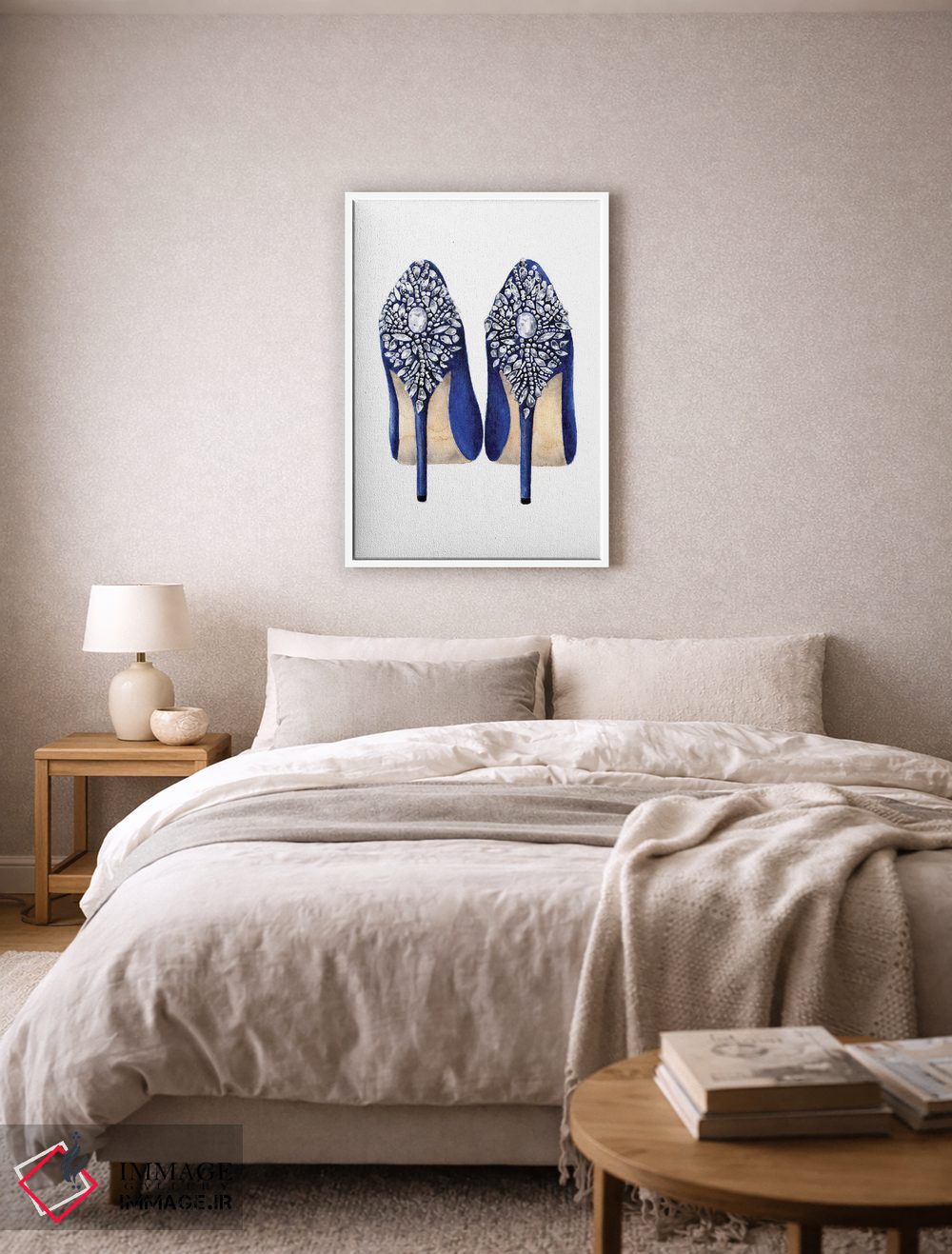 تابلو دکوراتیو کفش های آبی اثر لالانا آرتس - D5W