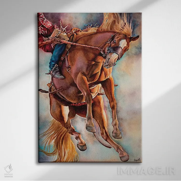 تابلو دکوراتیو حرکت امواج اثر لیزا لوپاک - نمای روبهرو روی دیوار