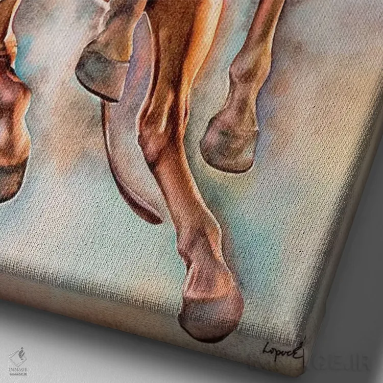 تابلو دکوراتیو حرکت امواج اثر لیزا لوپاک - نمای نزدیک بافت بوم