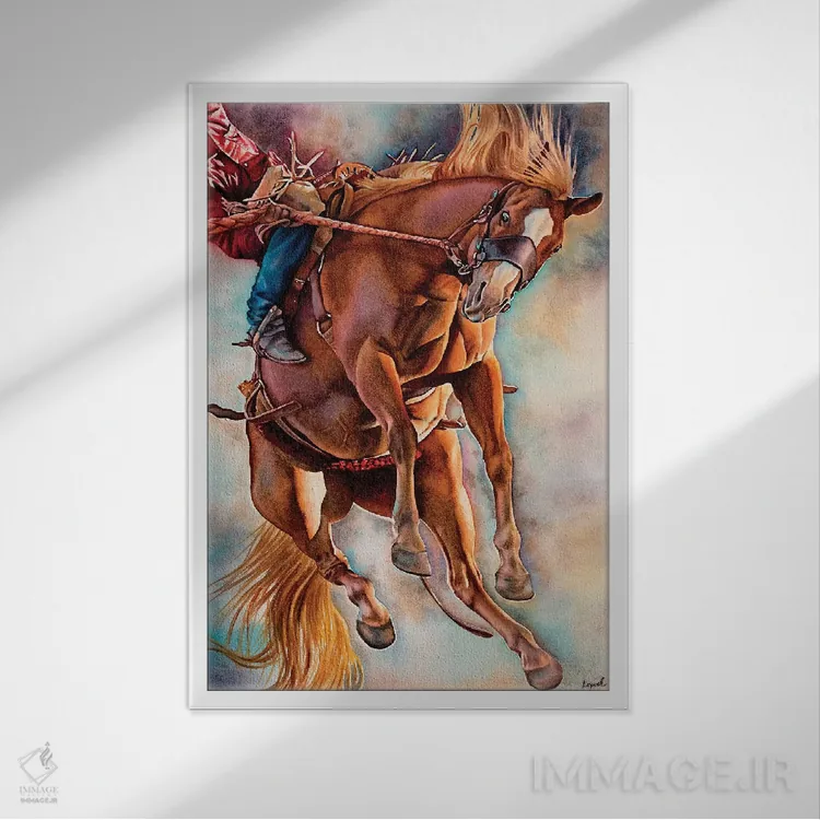 تابلو دکوراتیو حرکت امواج اثر لیزا لوپاک - نمای قابدار سفید