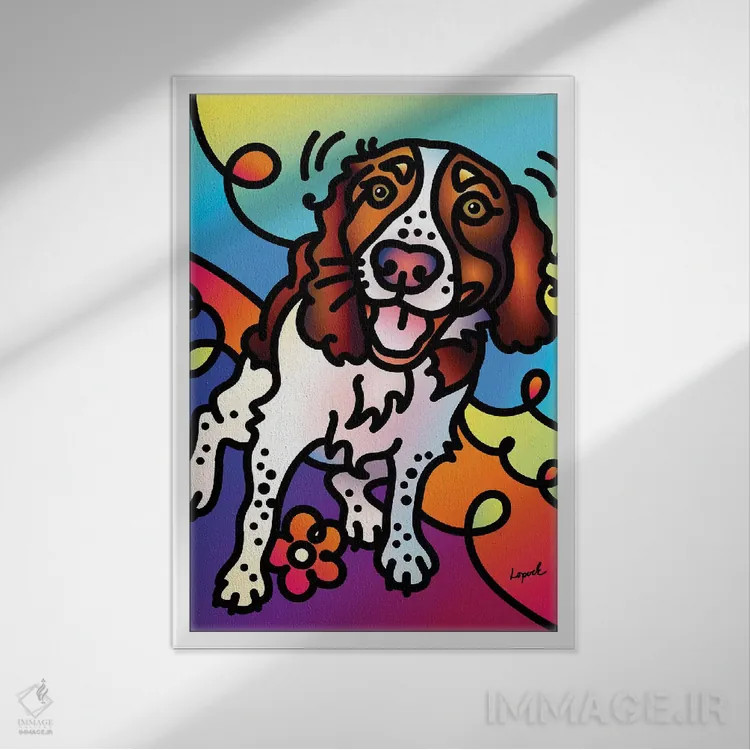 تابلو دکوراتیو توتیان اثر لیزا لوپاک - نمای قابدار سفید