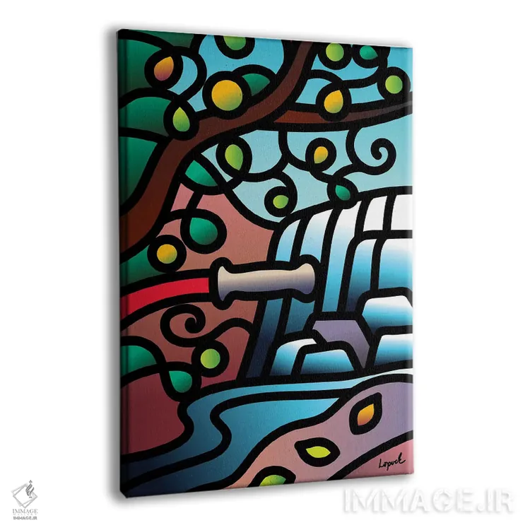 تابلو دکوراتیو وقفه آبی قسمت اول اثر لیزا لوپاک - نمای پرسپکتیو محصول