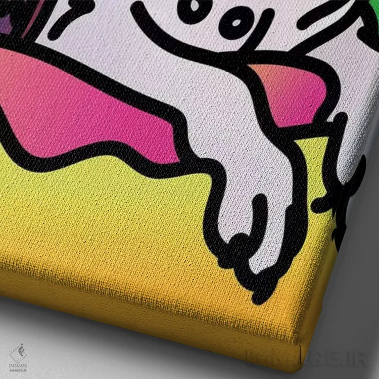 تابلو دکوراتیو سوفی اثر لیزا لوپاک - نمای نزدیک بافت بوم