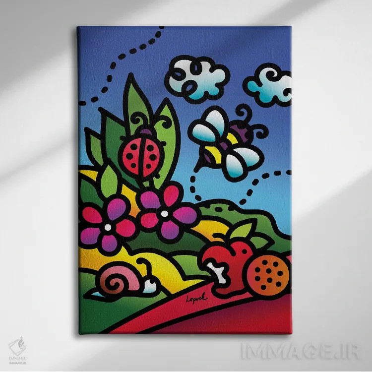 تابلو دکوراتیو تابستان قسمت دوم اثر لیزا لوپاک - نمای روبهرو روی دیوار