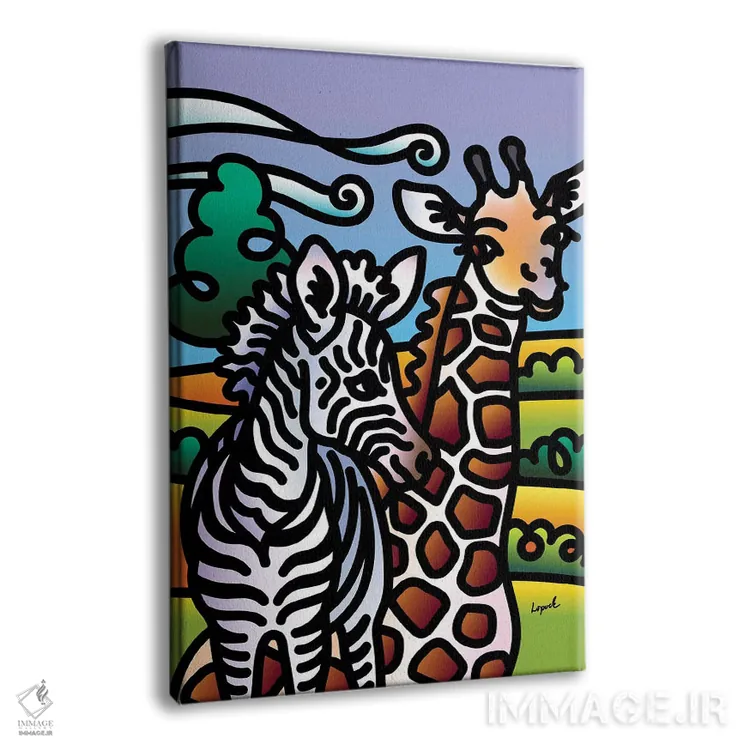 تابلو دکوراتیو باغ وحش قسمت اول اثر لیزا لوپاک - نمای پرسپکتیو محصول