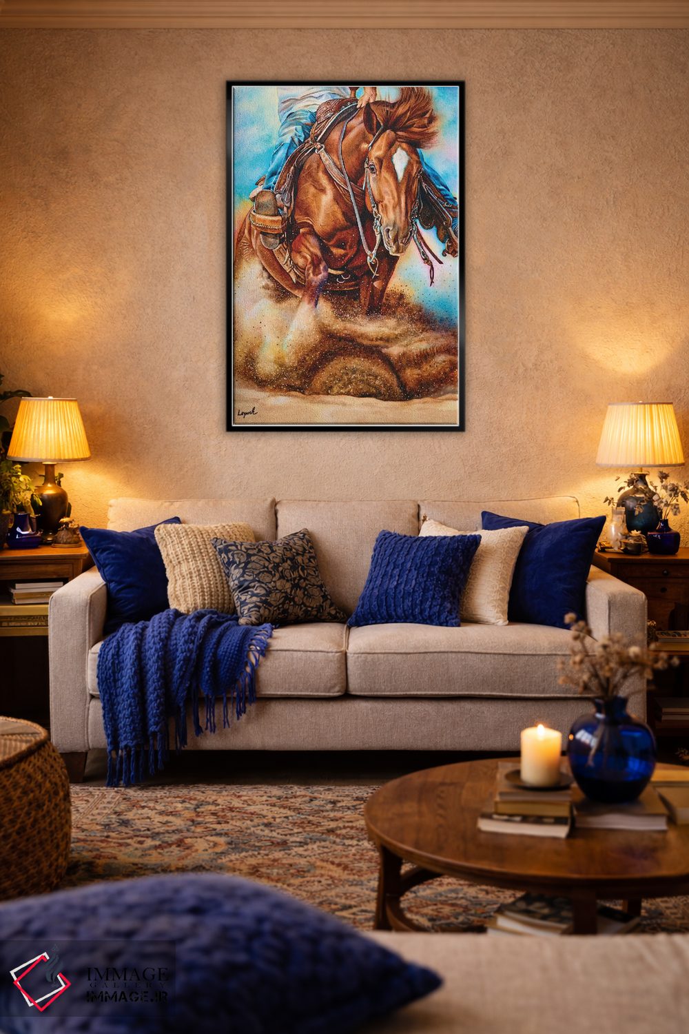 تابلو دکوراتیو روی پول اثر لیزا لوپاک - D3B