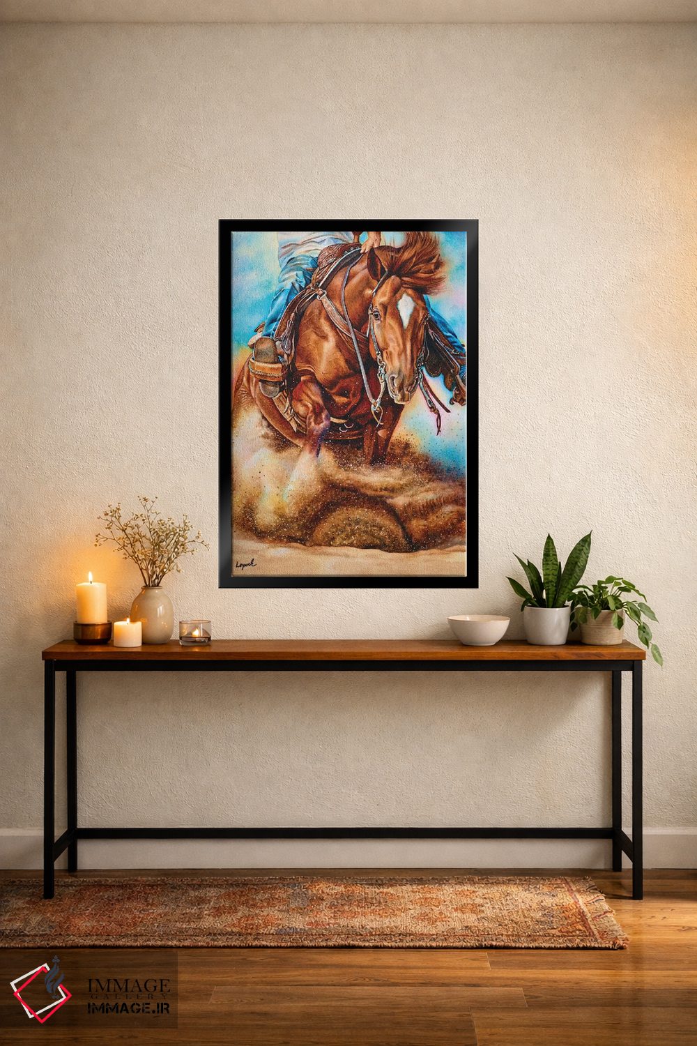 تابلو دکوراتیو روی پول اثر لیزا لوپاک - D4B