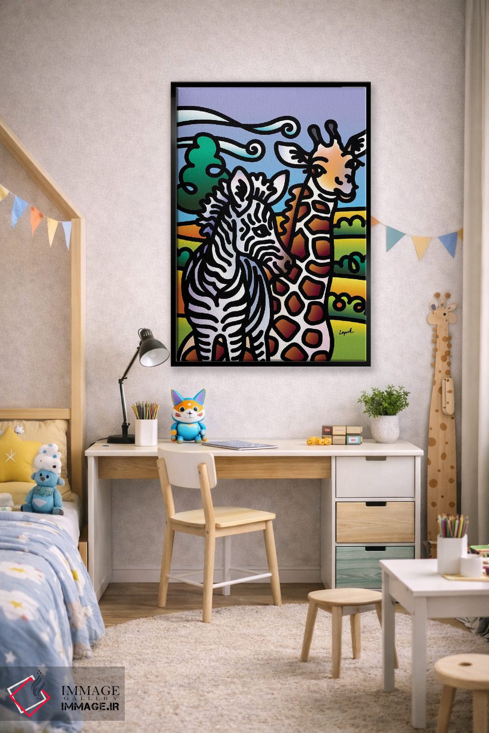 تابلو دکوراتیو باغ وحش قسمت اول اثر لیزا لوپاک - D2B