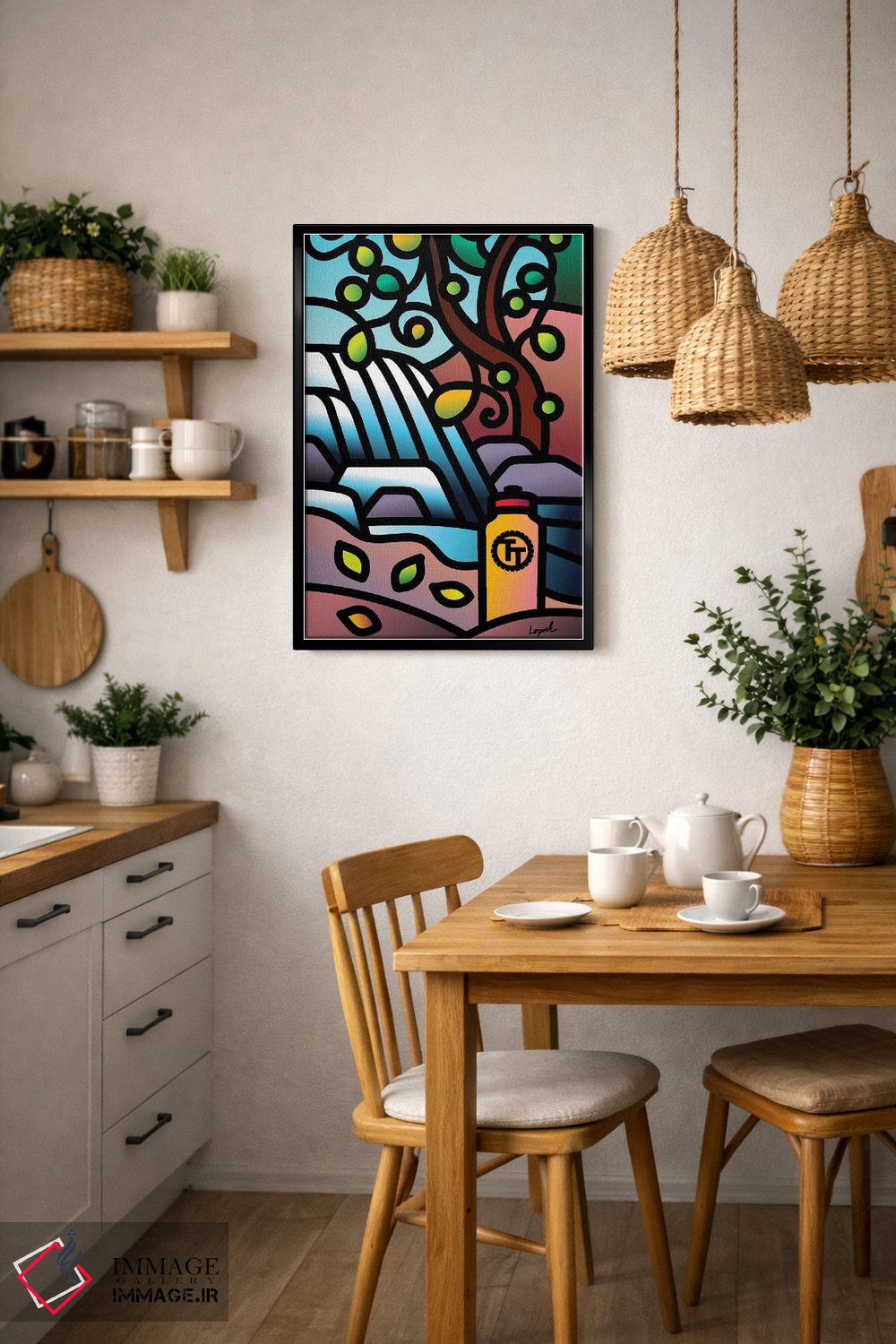 تابلو دکوراتیو وقفه آبی قسمت دوم اثر لیزا لوپاک - D6B