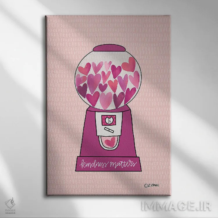 تابلو دکوراتیو مهر اهمیت دارد اثر لیزا لارسون - نمای روبهرو روی دیوار