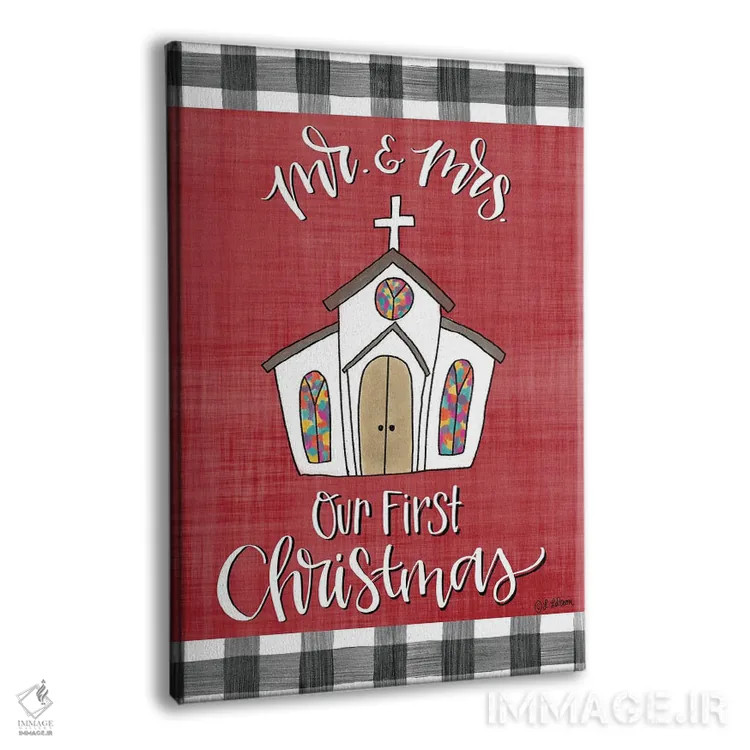 تابلو دکوراتیو آقای و خانم کریسمس اثر لیزا لارسون - نمای پرسپکتیو محصول