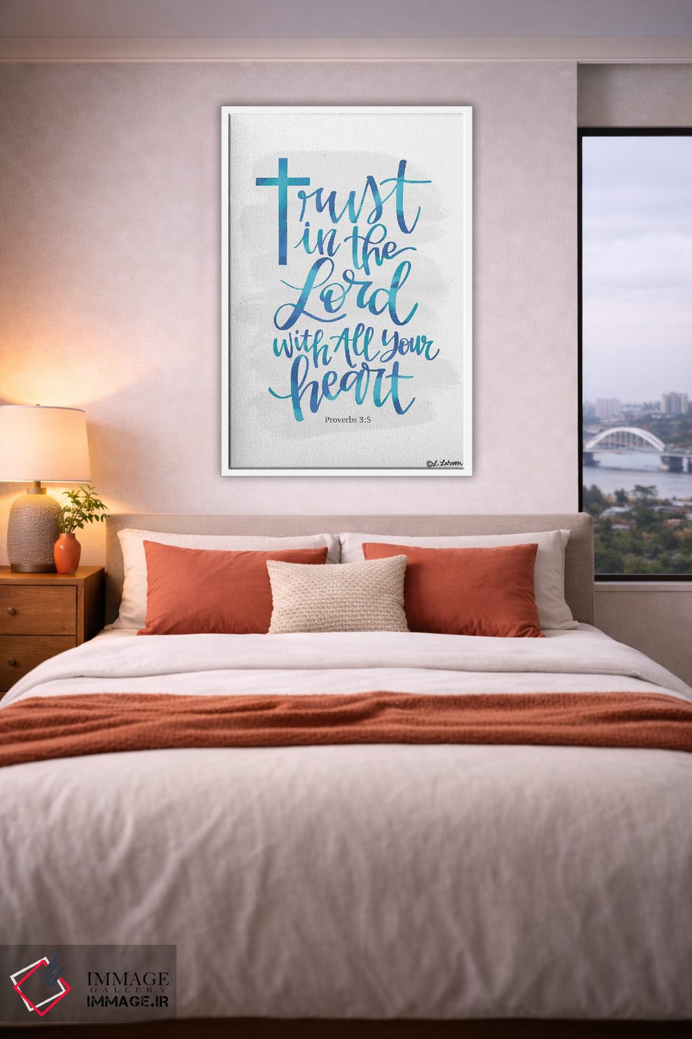 تابلو دکوراتیو به خداوند اعتماد کن اثر لیزا لارسون - D3W