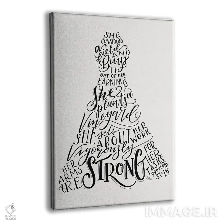 تابلو دکوراتیو لباس ضرب المثل ۳۱ اثر لیلی و ول - نمای پرسپکتیو محصول