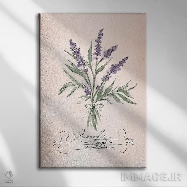 تابلو دکوراتیو اسطوخودوس اثر لیلی و ول - نمای روبهرو روی دیوار