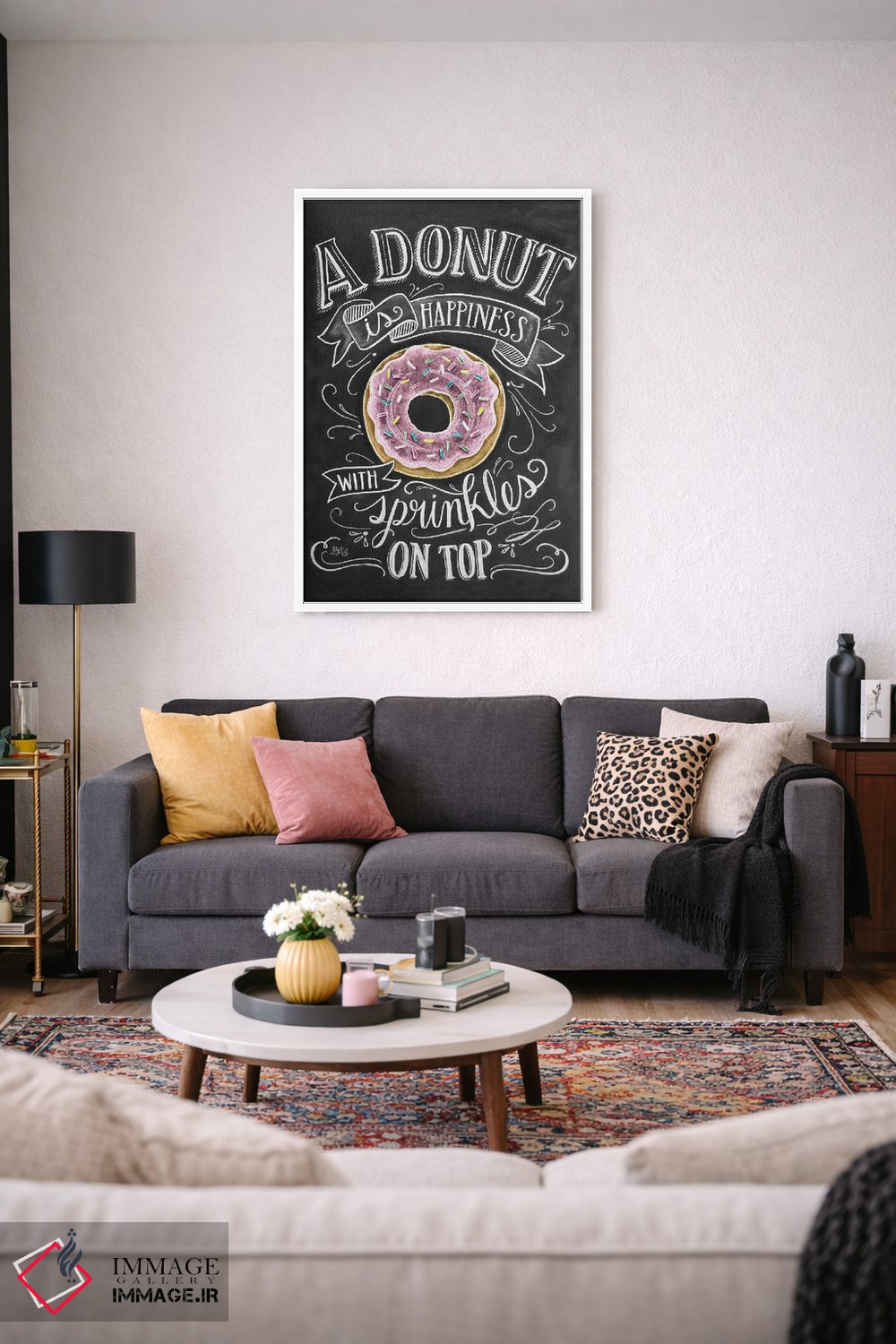 تابلو دکوراتیو یک دونات یعنی خوشبختی اثر لیلی و ول - D3W