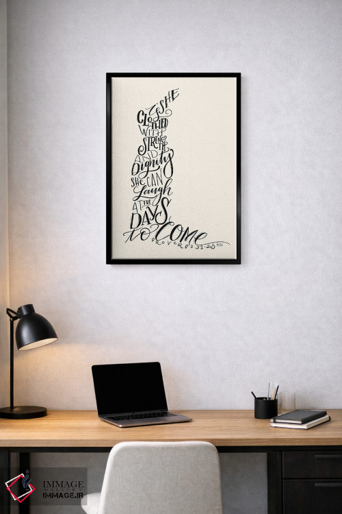 تابلو دکوراتیو لباس زن نمونه کتاب امثال قسمت اول اثر لیلی و ول - D2B