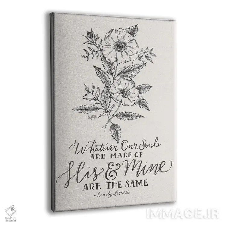 تابلو دکوراتیو نقل قول عروسی اثر لیلی و ول - نمای پرسپکتیو محصول