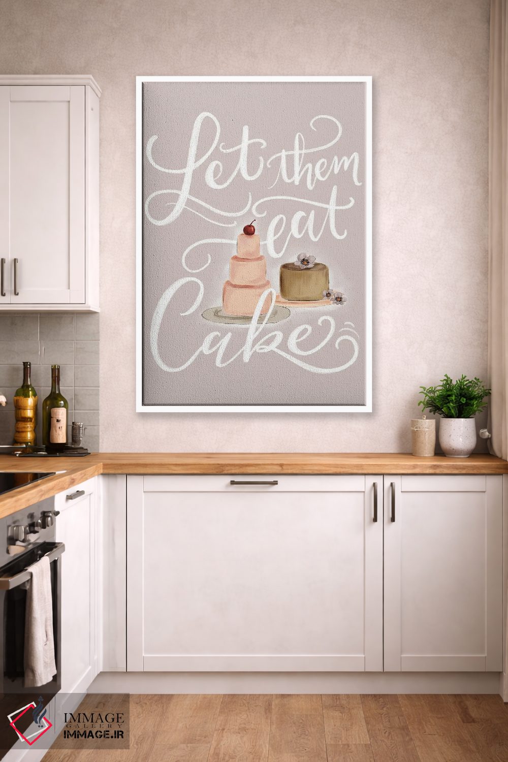 تابلو دکوراتیو بگذار کیک بخورند اثر لیلی و ول - D4W
