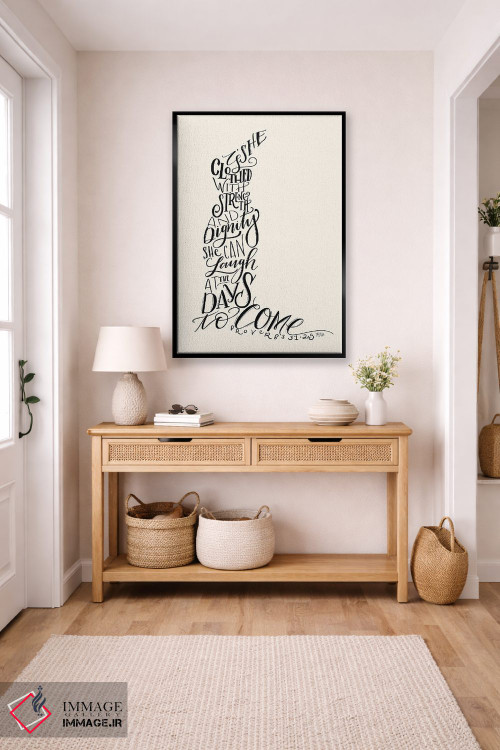 تابلو دکوراتیو لباس زن نمونه کتاب امثال قسمت اول اثر لیلی و ول - D6B