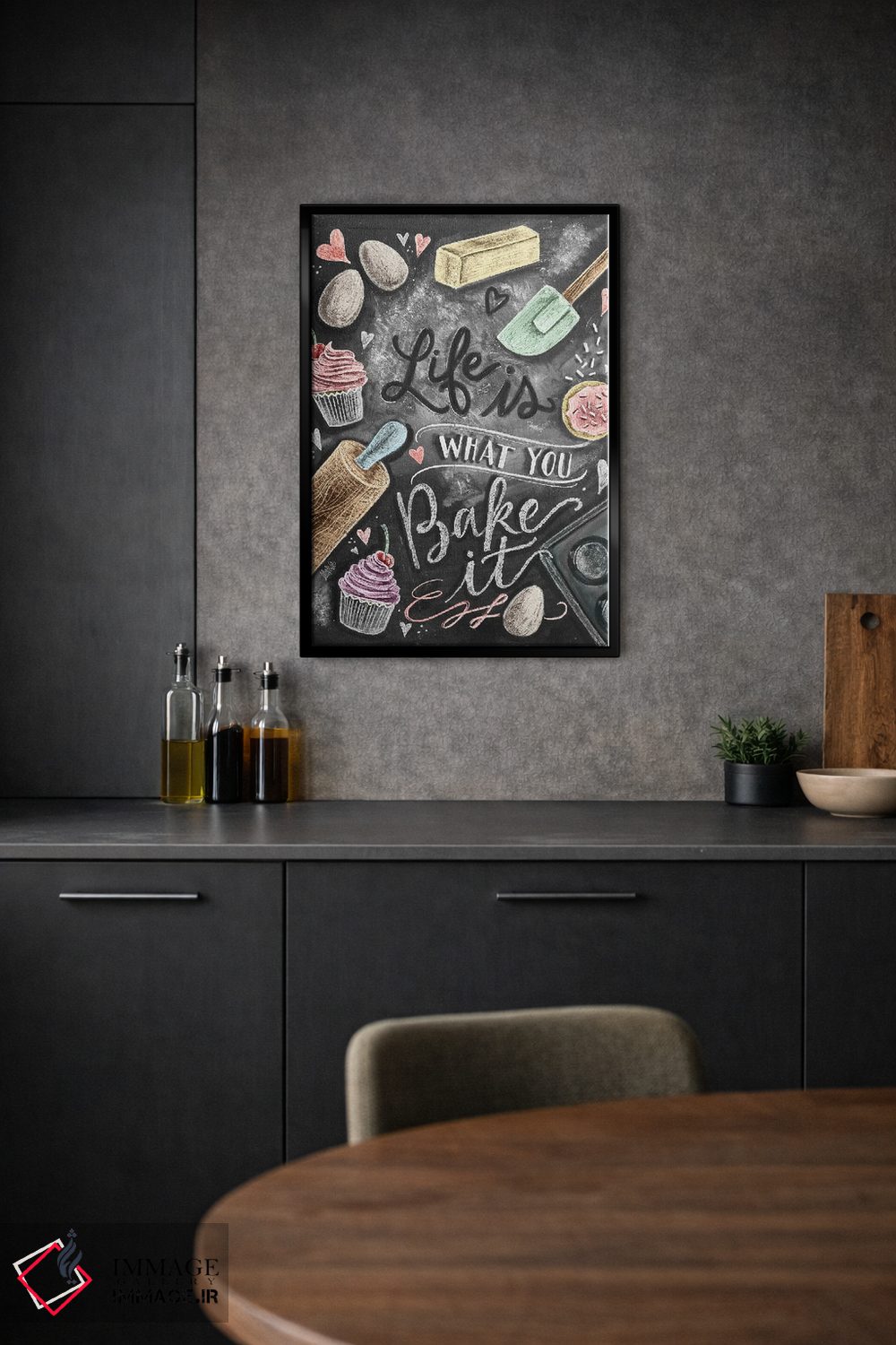 تابلو دکوراتیو زندگی همان است که خودت می پزی اثر لیلی و ول - D2B