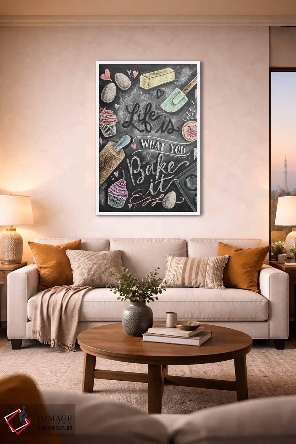 تابلو دکوراتیو زندگی همان است که خودت می پزی اثر لیلی و ول - D1W