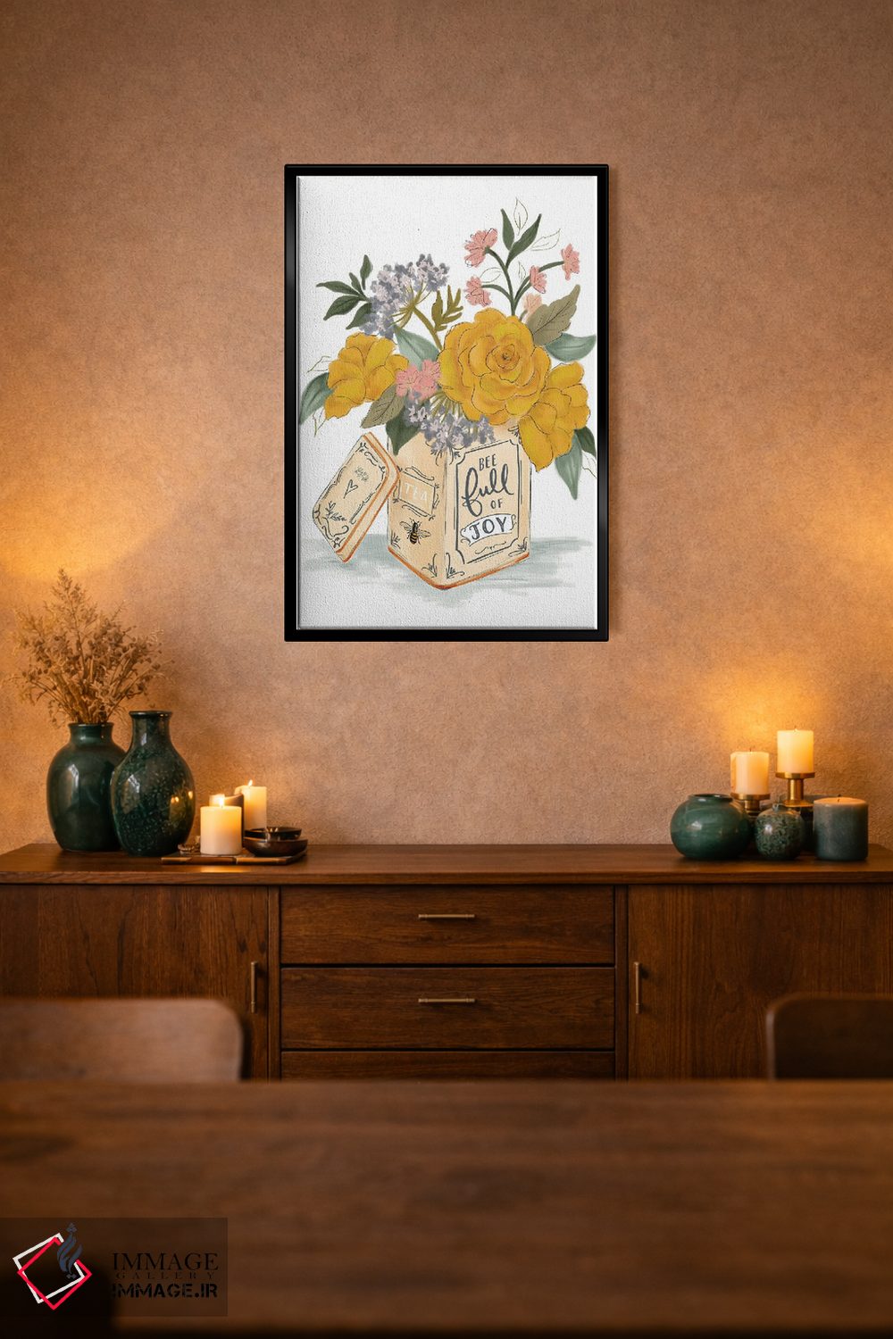 تابلو دکوراتیو زنبور پر از شادی اثر لیلی و ول - D2B