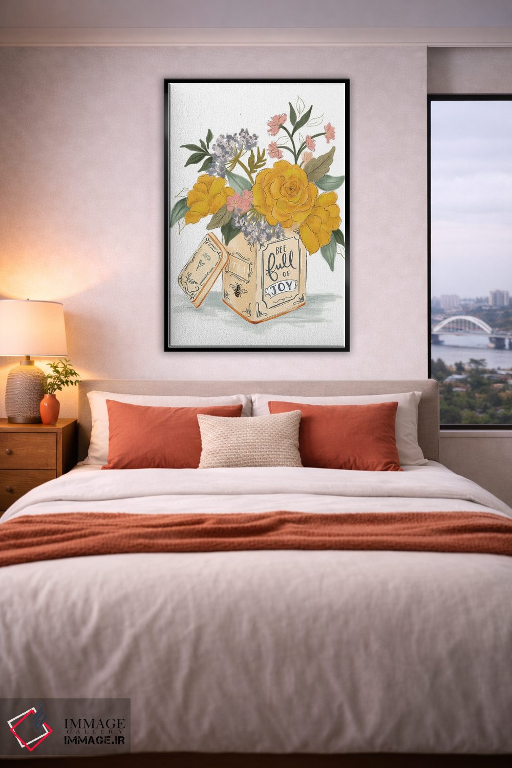 تابلو دکوراتیو زنبور پر از شادی اثر لیلی و ول - D4B