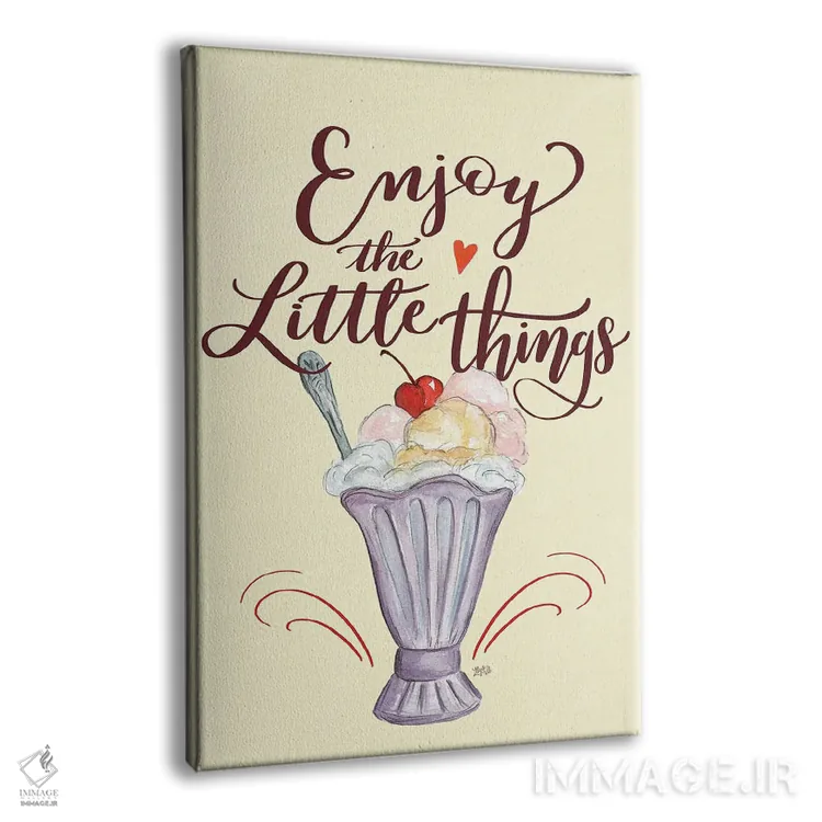 تابلو دکوراتیو از چیزهای کوچک لذت ببر اثر لیلی و ول - نمای پرسپکتیو محصول