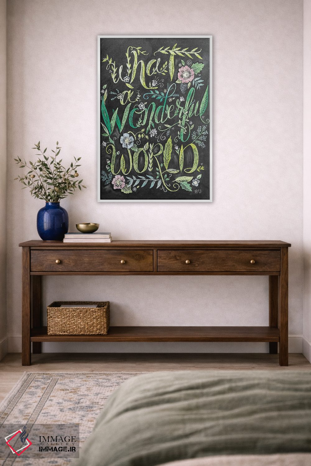 تابلو دکوراتیو چه دنیای شگفت انگیزی اثر لیلی و ول - D2W