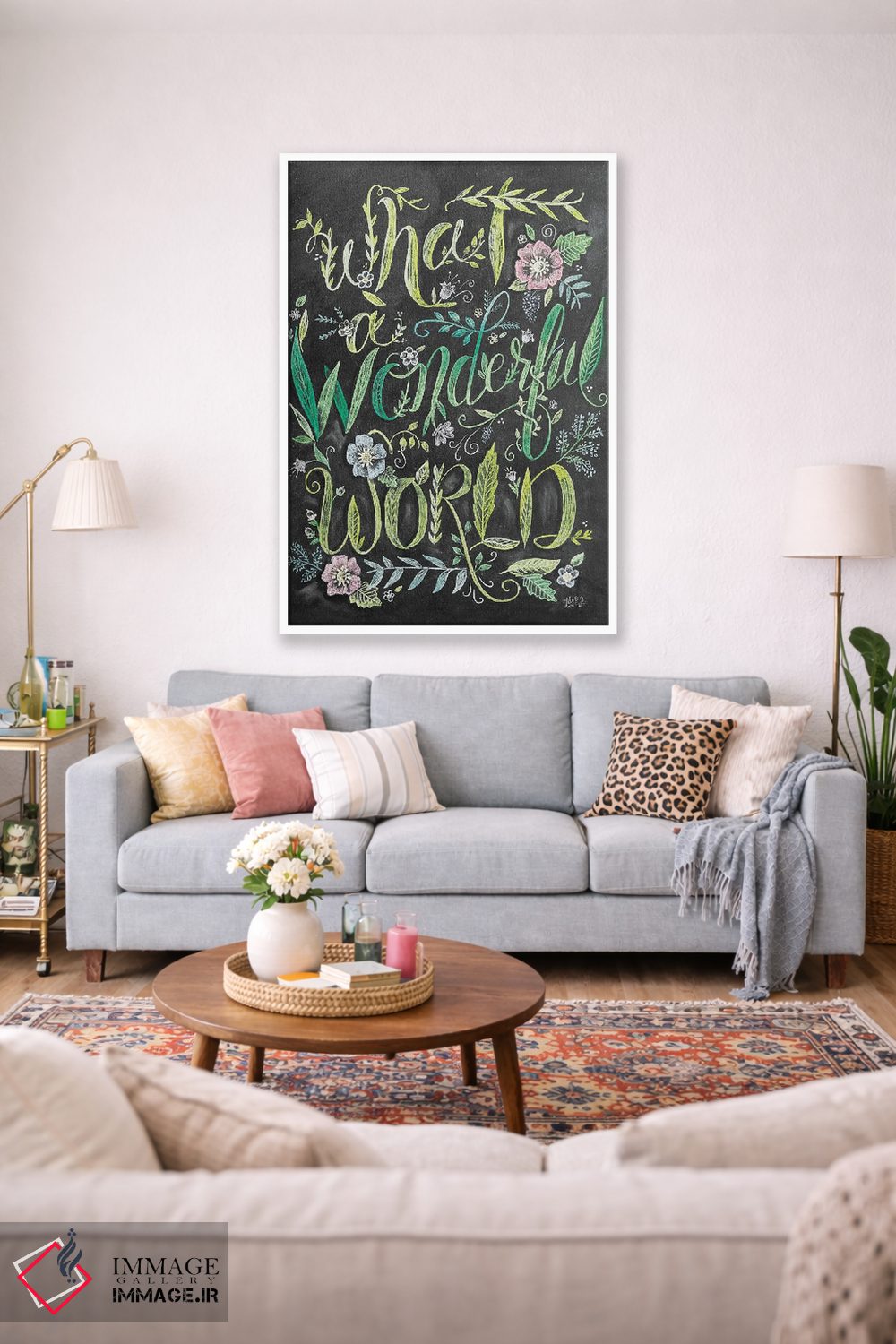 تابلو دکوراتیو چه دنیای شگفت انگیزی اثر لیلی و ول - D1W