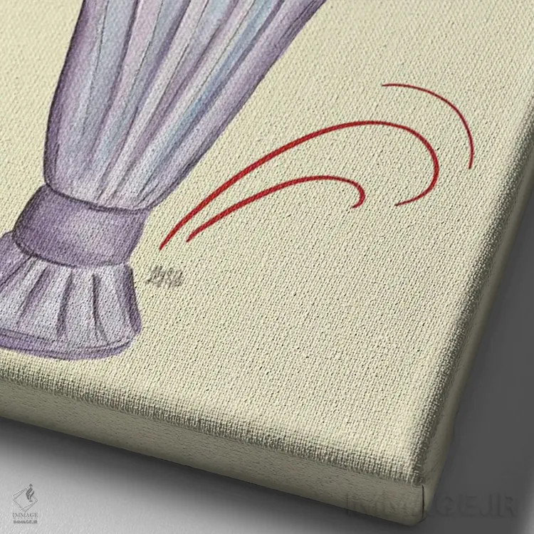 تابلو دکوراتیو از چیزهای کوچک لذت ببر اثر لیلی و ول - نمای نزدیک بافت بوم