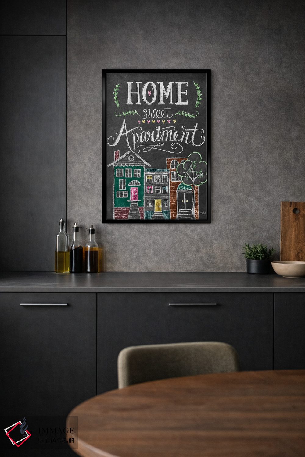 تابلو دکوراتیو آپارتمان دوست داشتنی من اثر لیلی و ول - D1B