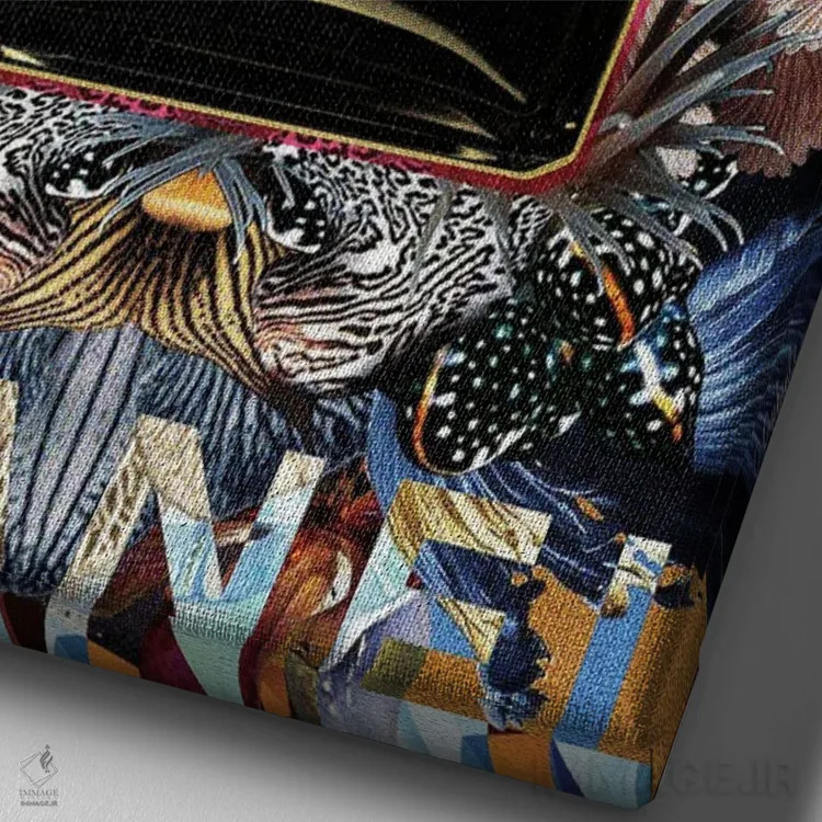 تابلو دکوراتیو شماره ۵ اثر لولیتا لورنزو - نمای نزدیک بافت بوم