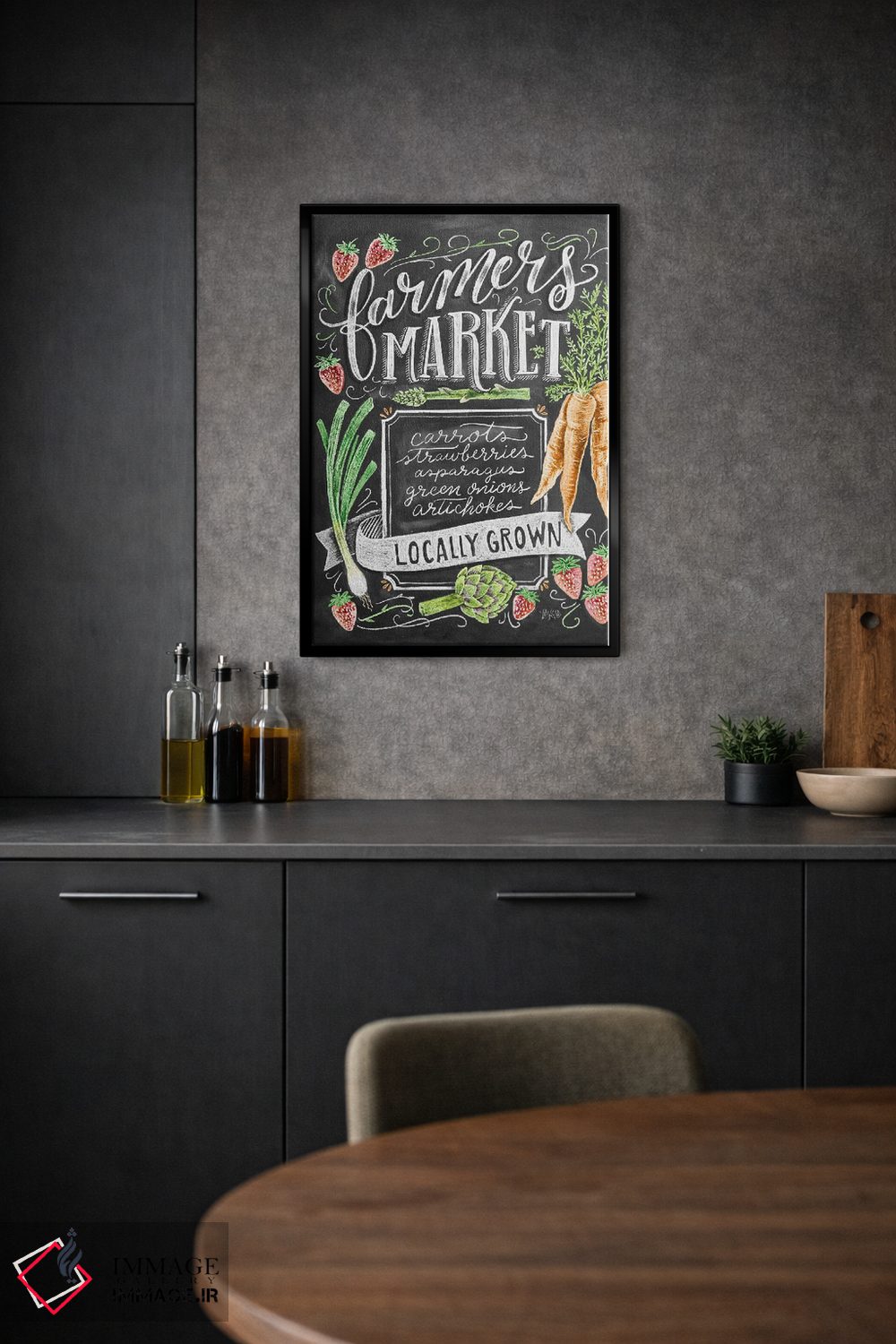 تابلو مدرن بازار کشاورزان، محصول محلی اثر لیلی و ول - D1B