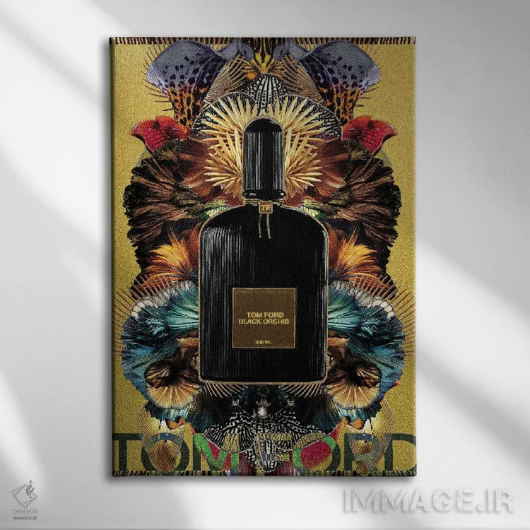 تابلو دکوراتیو ارکیده سیاه اثر لولیتا لورنزو - نمای روبهرو روی دیوار