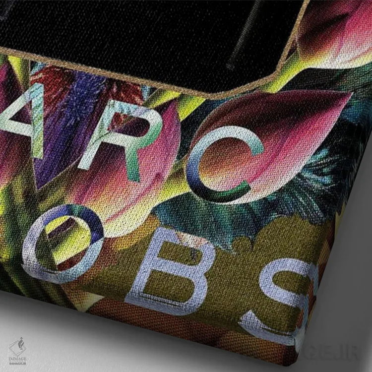 تابلو دکوراتیو گل مروارید اثر لولیتا لورنزو - نمای نزدیک بافت بوم