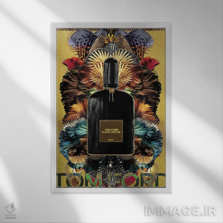 تابلو دکوراتیو ارکیده سیاه اثر لولیتا لورنزو - نمای قابدار سفید