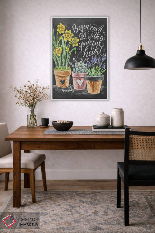 تابلو دکوراتیو قلب قدردان اثر لیلی و ول - D3W