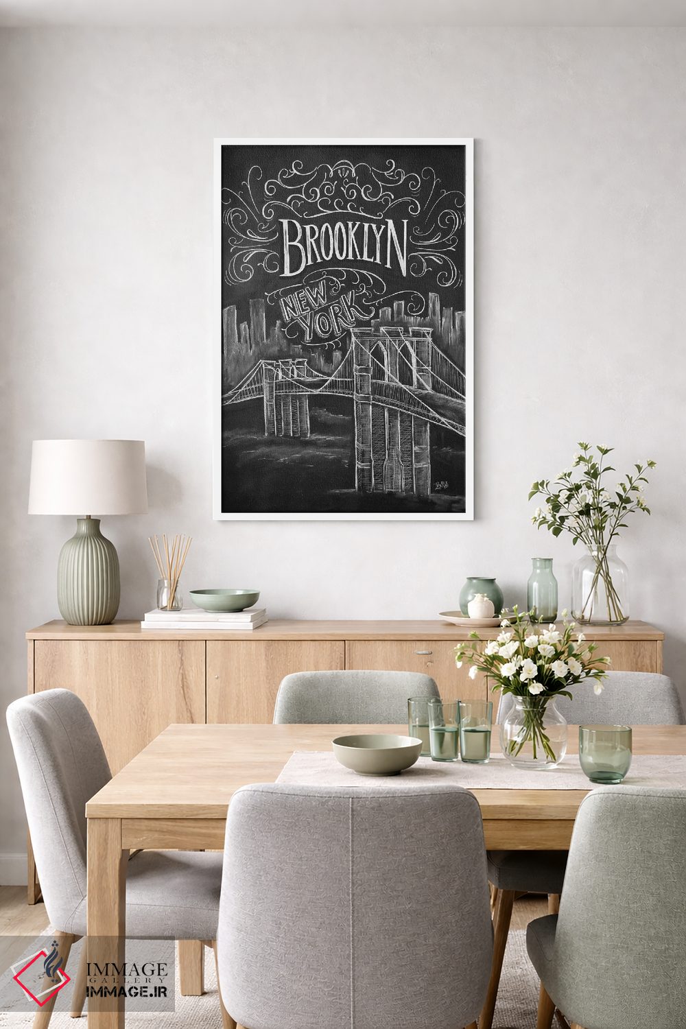 تابلو دکوراتیو پل بروکلین اثر لیلی و ول - D5W