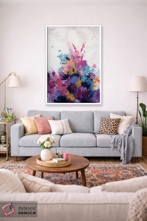 تابلو انتزاعی شکوفایی ناگهانی گل اثر لورا می دوریس - D1W