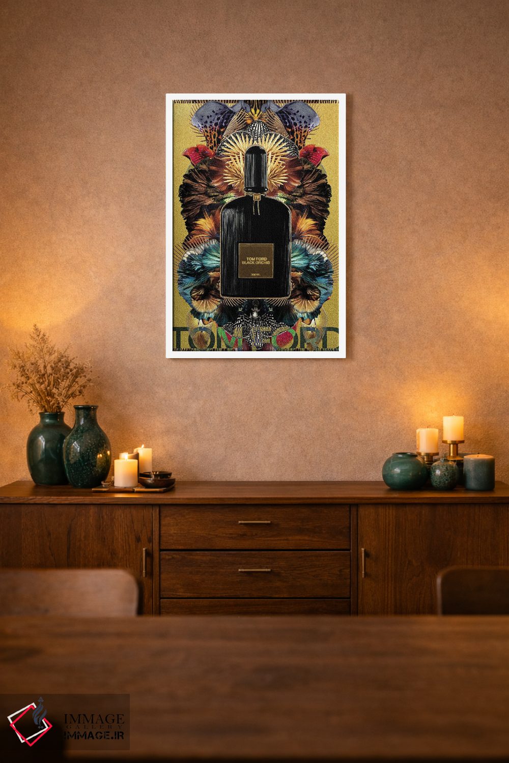 تابلو دکوراتیو ارکیده سیاه اثر لولیتا لورنزو - D1W