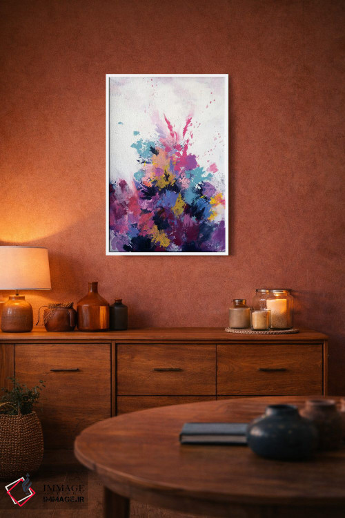 تابلو انتزاعی شکوفایی ناگهانی گل اثر لورا می دوریس - D2W