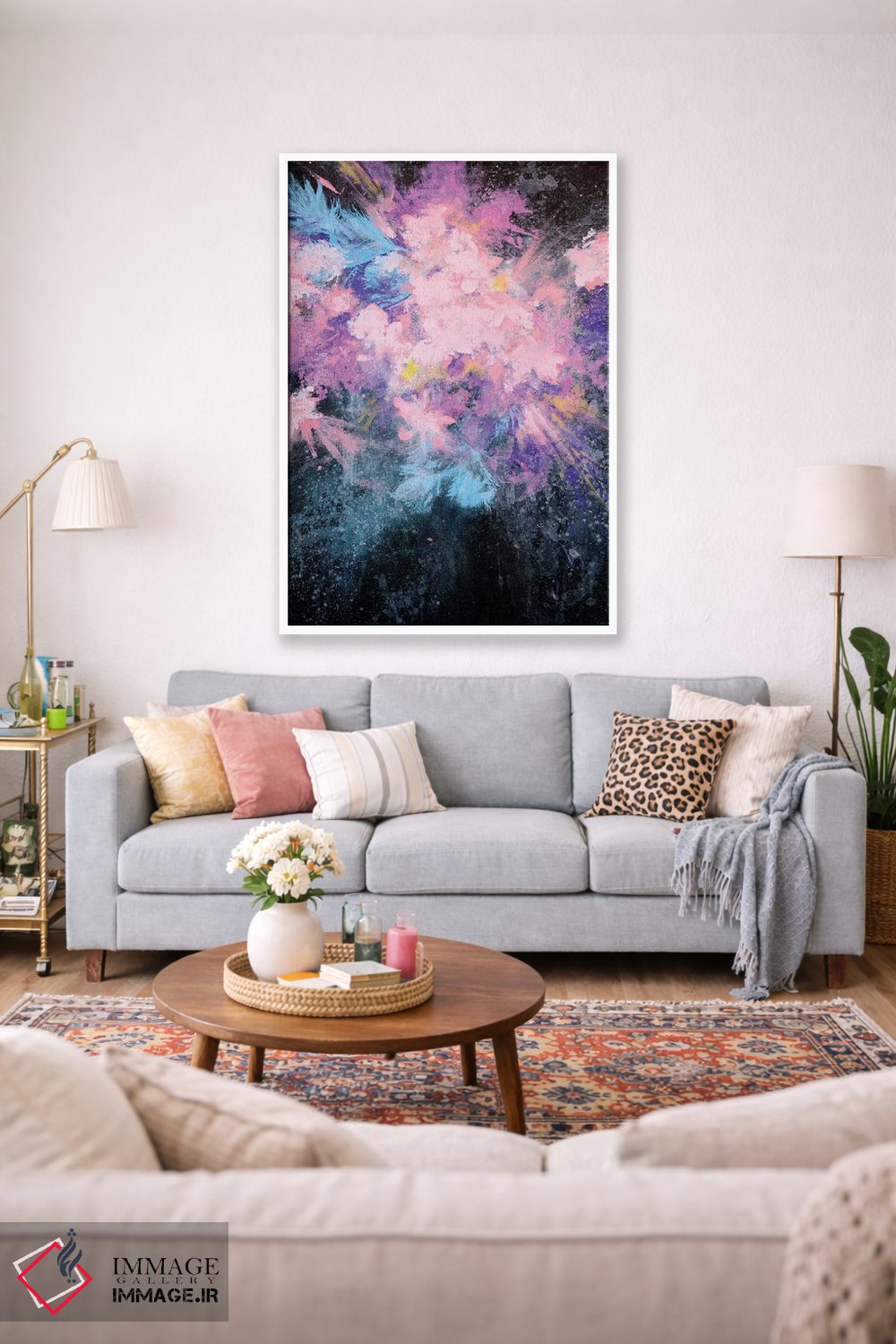 تابلو انتزاعی پرتو پر اثر لورا می دوریس - D1W