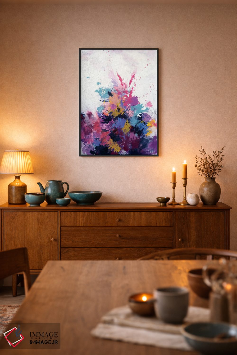 تابلو انتزاعی شکوفایی ناگهانی گل اثر لورا می دوریس - D6B