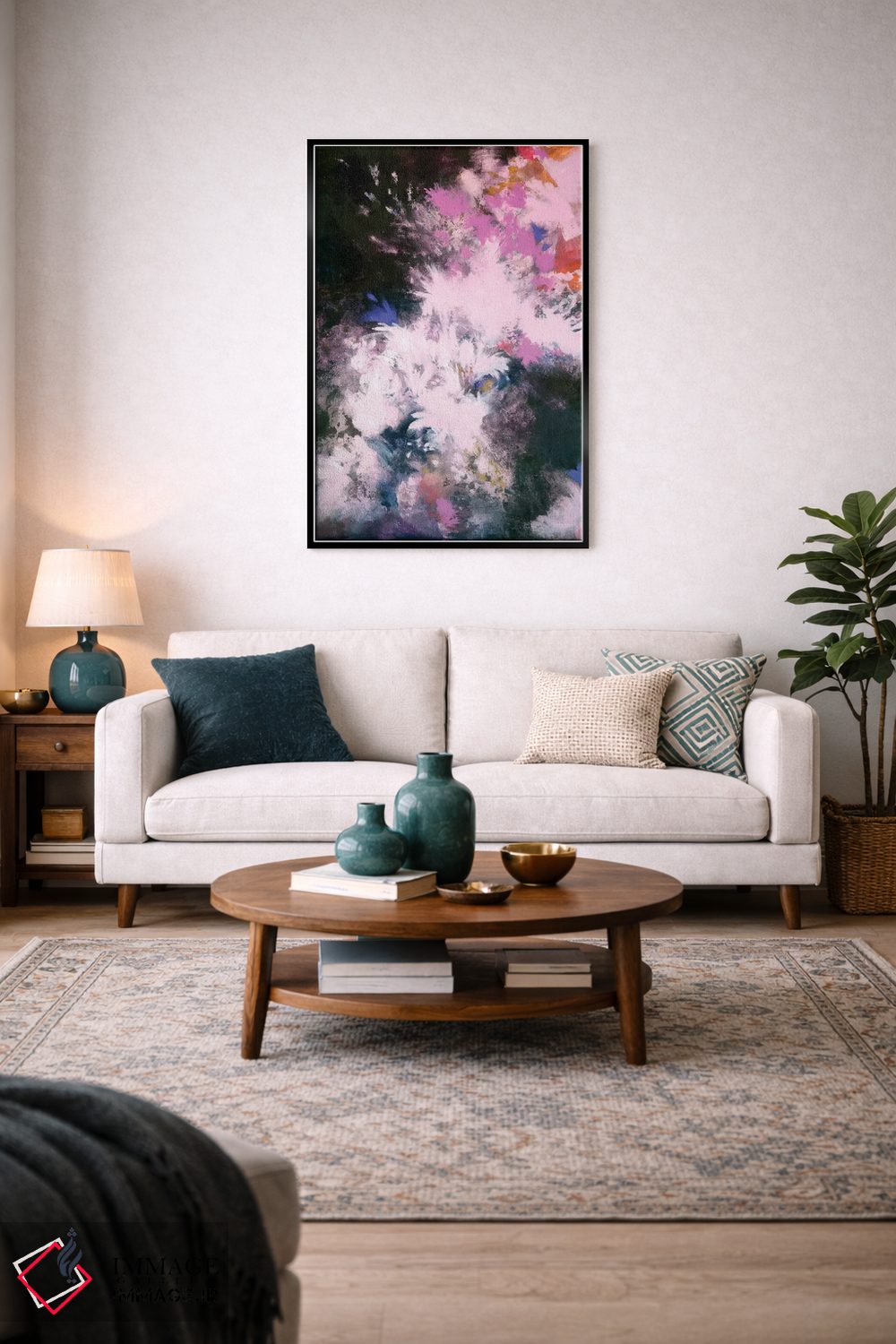 تابلو انتزاعی شکوفه های میان ستاره ای اثر لورا می دوریس - D5B