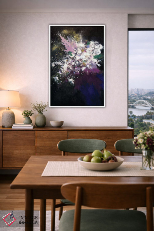 تابلو انتزاعی ستاره های پرتابی اثر لورا می دوریس - D5W