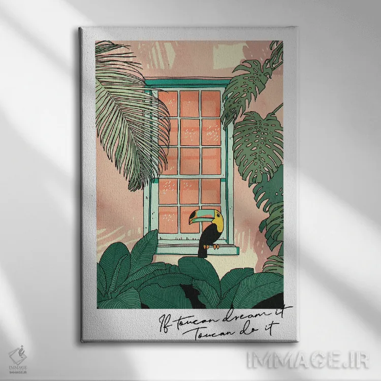 تابلو دکوراتیو توکان می تواند انجام دهد اثر لوسی میشل - نمای روبهرو روی دیوار